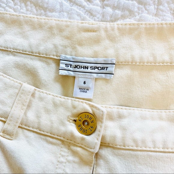 St. John Sport Slacks Straight Leg Pants Ivory Cream size 6 - Picture 7 of 9